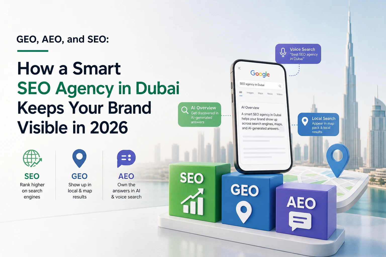 Smart SEO services in Dubai for GEO, AEO and search visibility