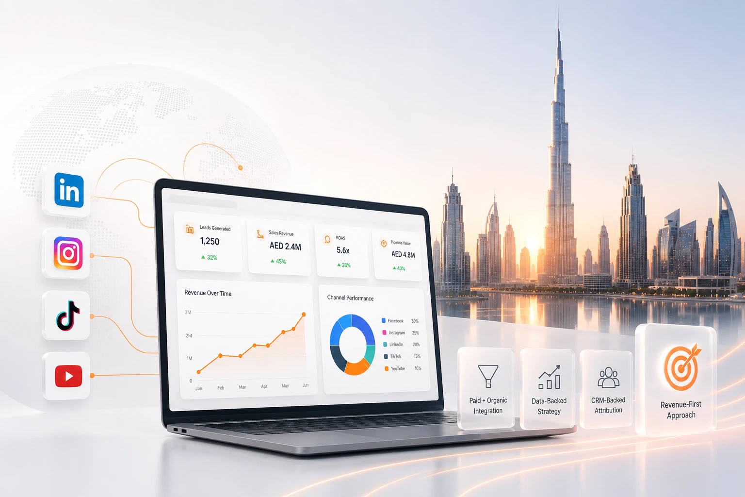 Social media agencies in Dubai showing marketing analytics