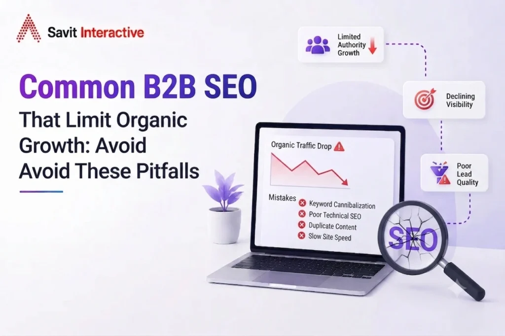 B2B SEO agency Dubai showing common SEO mistakes that limit organic growth
