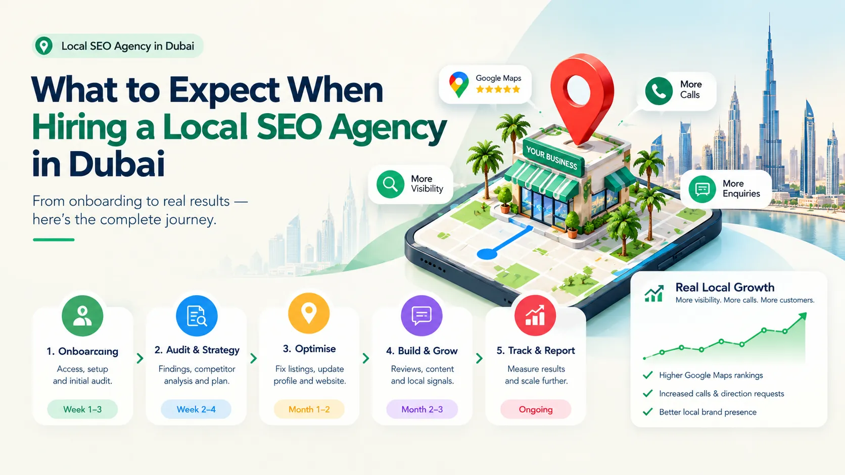 Local SEO agency in Dubai helping businesses improve Google Maps visibility