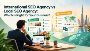 Local SEO agency and international SEO comparison for Dubai businesses